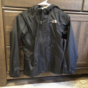 Black The North Face rain jacket
